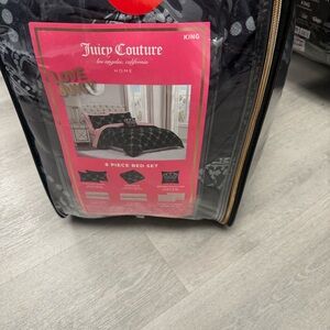 Juicy Couture Black and Pink King Bed Set